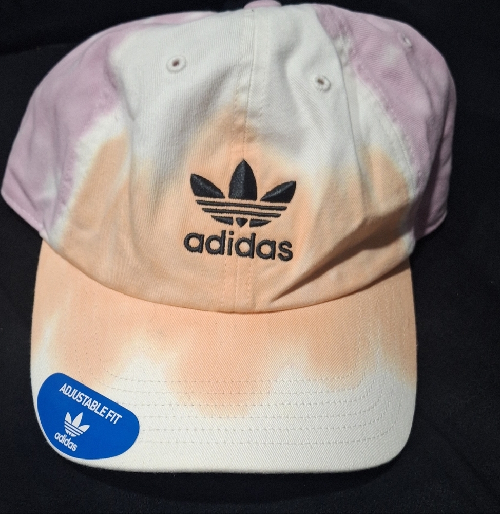 Adidas Cap - Pink and Orange Tie-Dye Adjustable
